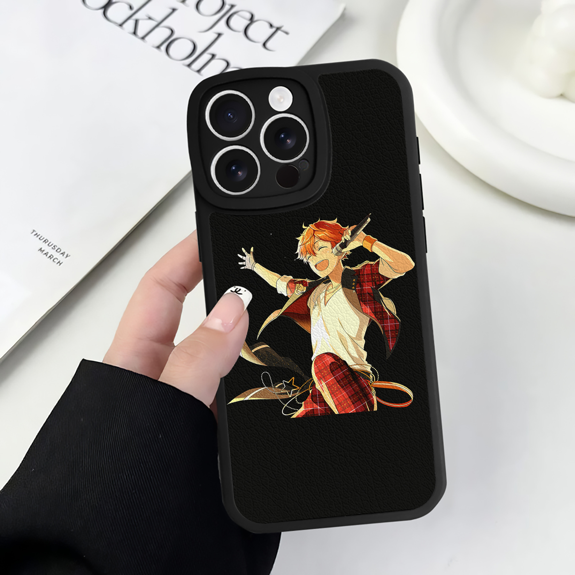 （画像用） あんさんぶるスターズ! Ensemble Stars 【iPhone 16シリーズ対応】シリコンスマホケース（レザー調） 材質：シリコン